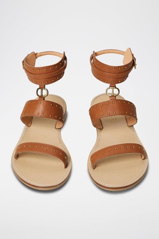 Sandales en cuir - Marron - Twin Set