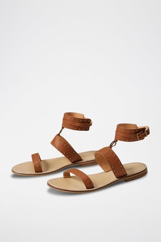 Sandales en cuir - Marron - Twin Set