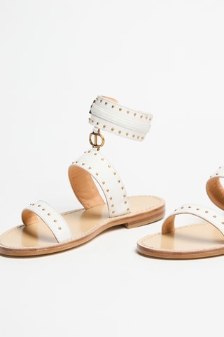 Sandales en cuir - Blanc - Twin Set
