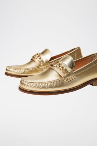 Mocassins en cuir - Doré - Twin Set