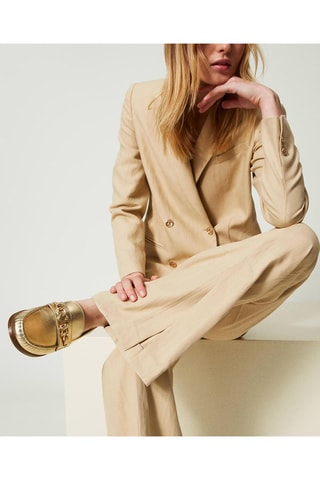 Mocassins en cuir - Doré - Twin Set