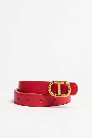 2 ceintures en cuir - Rouge - Twin Set