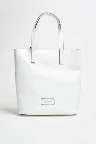 Cabas en cuir - Blanc - Twin Set