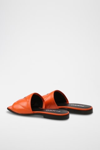 Mules en cuir - Orange - Pinko