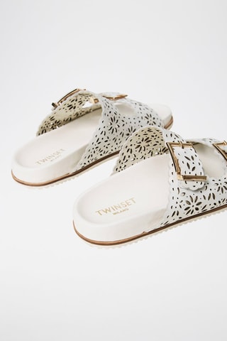 Mules en cuir - Blanc - Twin Set