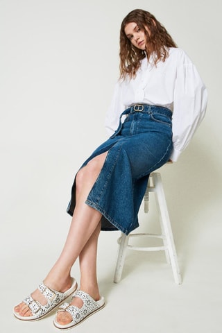 Mules en cuir - Blanc - Twin Set