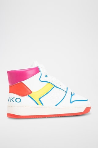 Baskets montantes - Turquoise et blanc - Pinko