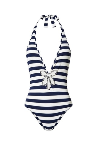Maillot 1 pièce - Bleu marine et blanc - Twin Set