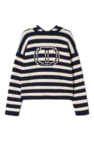 Pull à capuche - Bleu marine - Twin Set