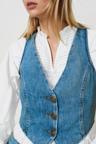 Gilet en jean - Bleu - Twin Set