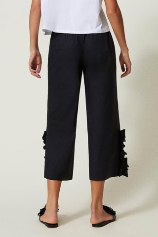 Pantalon loose 7/8 - Noir - Twin Set