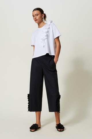 Pantalon loose 7/8 - Noir - Twin Set