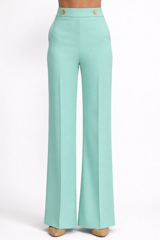 Pantalon taille haute - Vert clair - Pinko
