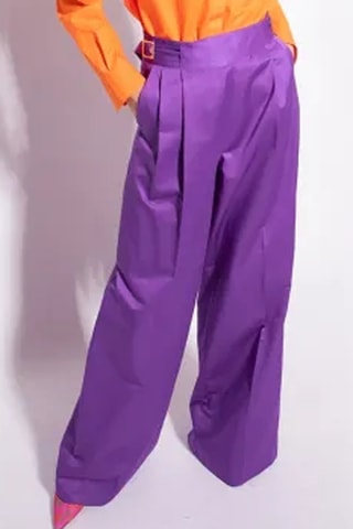Pantalon talle haute - Violet - Pinko