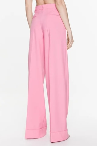 Pantalon en laine taille haute - Rose poudré - Pinko