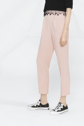 Pantalon taille haute - Rose poudré - Pinko