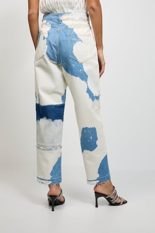 Jean taille haute - Blanc et bleu marine - Pinko