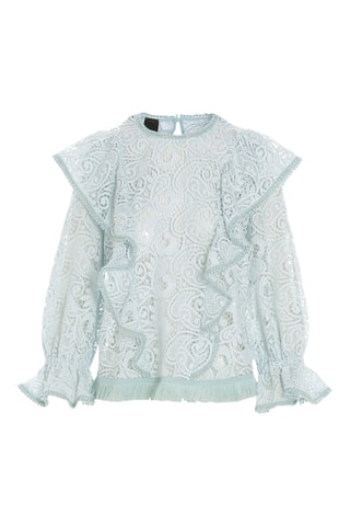 Top en dentelle - Bleu - Pinko