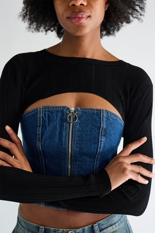 Crop top - Noir - Pinko
