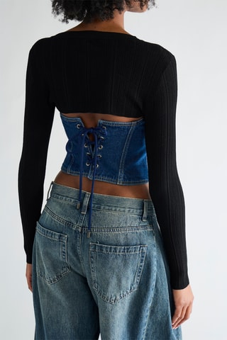 Crop top - Noir - Pinko