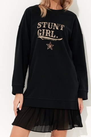 Robe sweat trompe-l’œil - Noir - Pinko