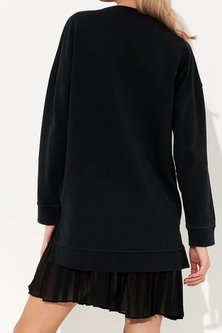 Robe sweat trompe-l’œil - Noir - Pinko