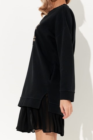 Robe sweat trompe-l’œil - Noir - Pinko