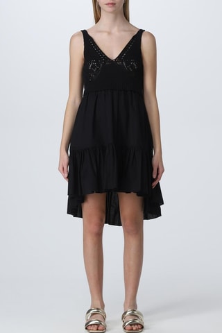 Robe bi-matière - Noir - Pinko