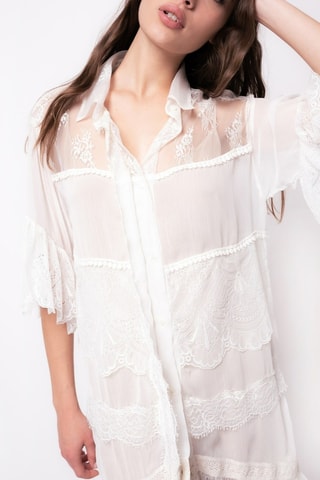 Robe chemise - Blanc - Pinko