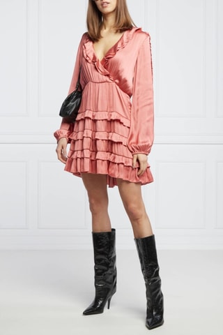 Robe volantée - Saumon - Pinko