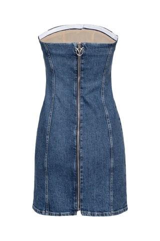 Robe bustier en jean - Bleu - Pinko