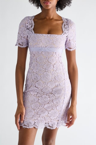 Robe fourreau en dentelle - Violet - Pinko