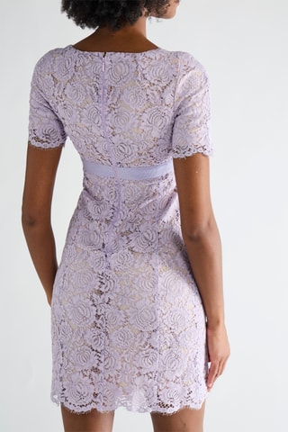 Robe fourreau en dentelle - Violet - Pinko