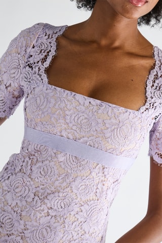 Robe fourreau en dentelle - Violet - Pinko