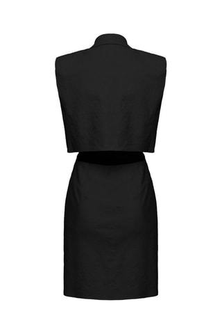 Robe chemise en lin - Noir - Pinko