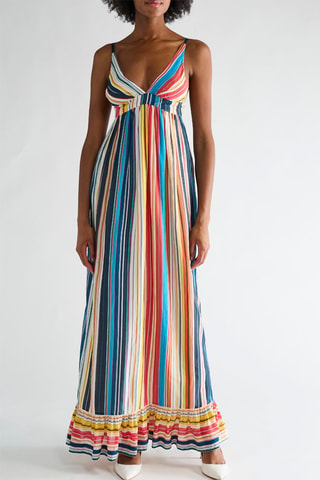 Robe longue en soie - Blanc - Pinko
