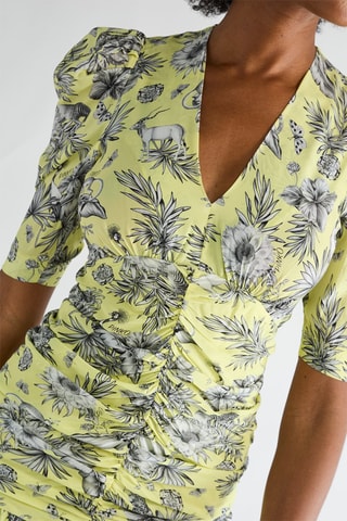 Robe drapée - Jaune