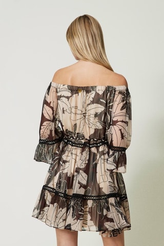 Robe volantée - Beige - Twin Set