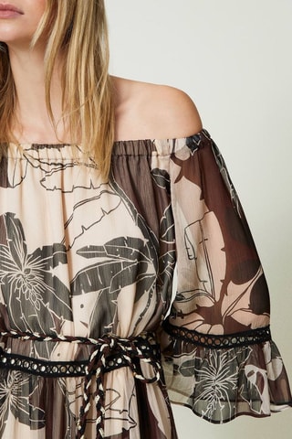Robe volantée - Beige - Twin Set