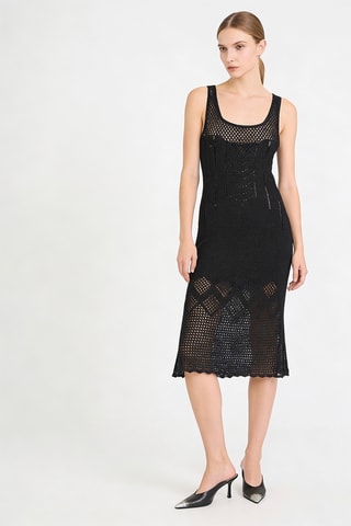 Robe midi - Noir - Twin Set