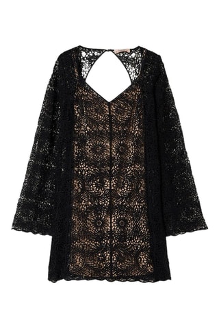 Robe droite en dentelle - Noir - Twin Set
