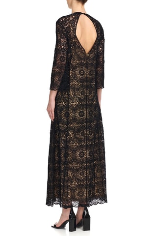 Robe longue en dentelle - Noir - Twin Set