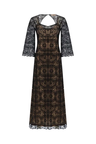 Robe longue en dentelle - Noir - Twin Set