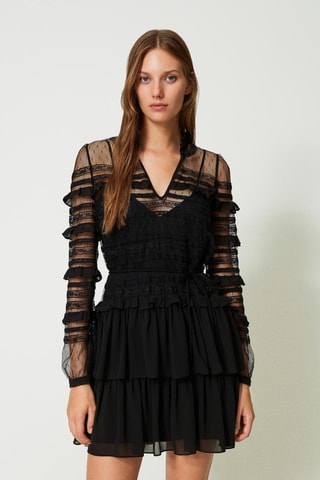 Robe volantée - Noir - Twin Set