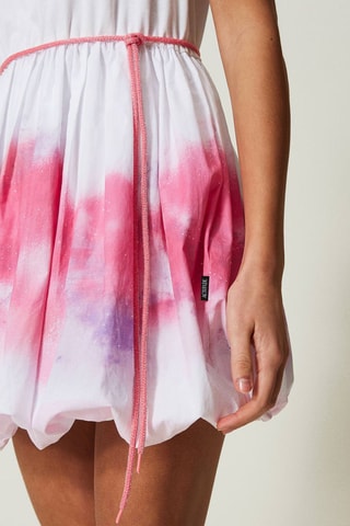 Robe boule tie and dye - Blanc et rose - Twin Set