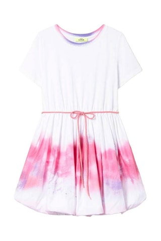 Robe boule tie and dye - Blanc et rose - Twin Set