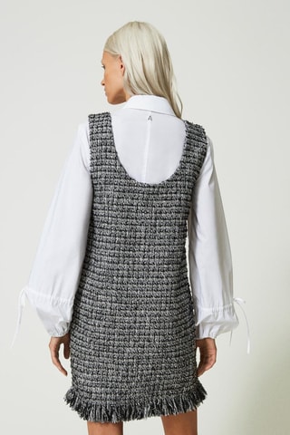 Robe droite en tweed - Gris - Twin Set
