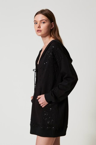 Robe pull à capuche - Noir - Twin Set