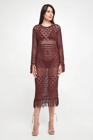 Robe midi - Bordeaux - Twin Set