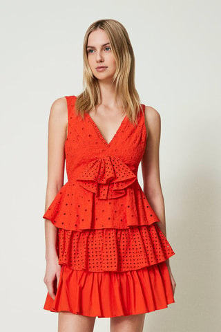 Robe volantée - Orange - Twin Set
